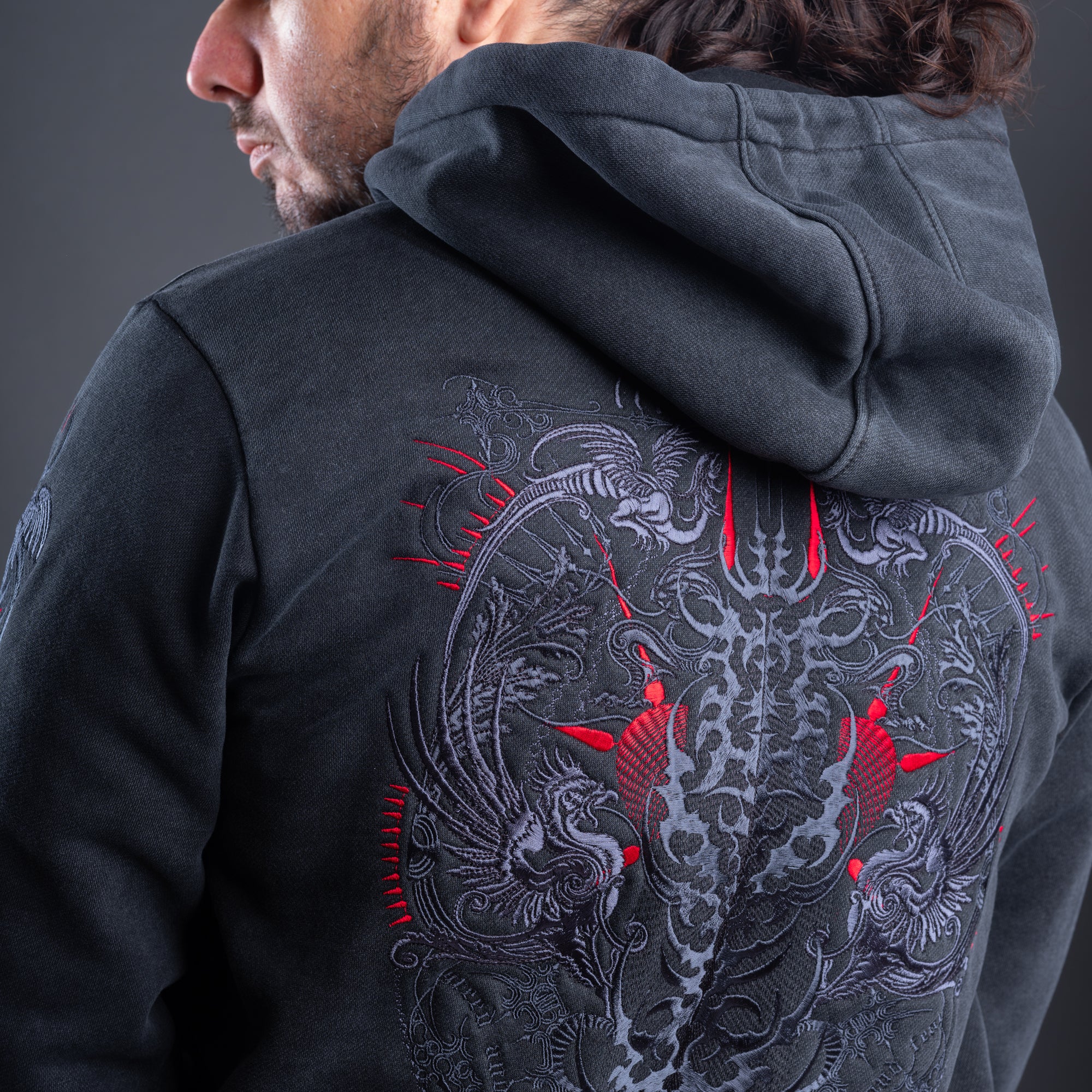 Cyber Sigilism Embroidered Unisex Stonewashed Hoodie – Graphicine®