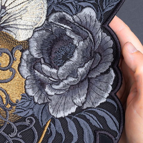 Cicada, Luna & Flowers Embroidered Patch