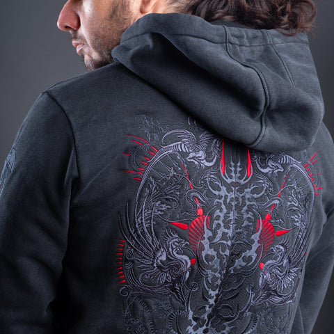 Cyber Sigilism Embroidered Unisex Stonewashed Hoodie