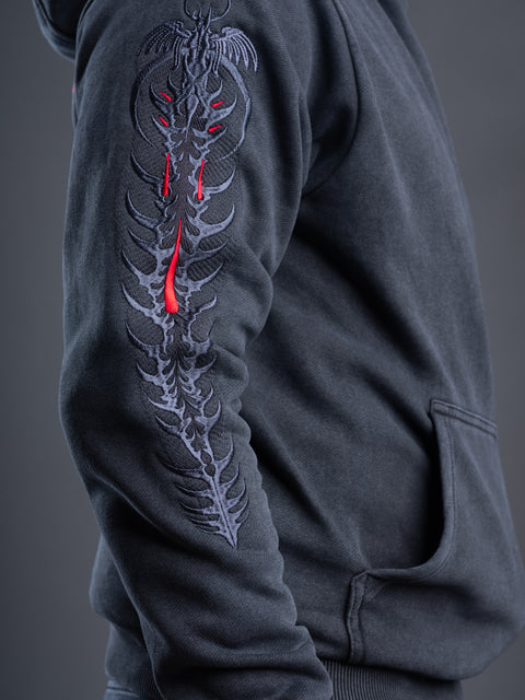 Cyber Sigilism Embroidered Unisex Stonewashed Hoodie