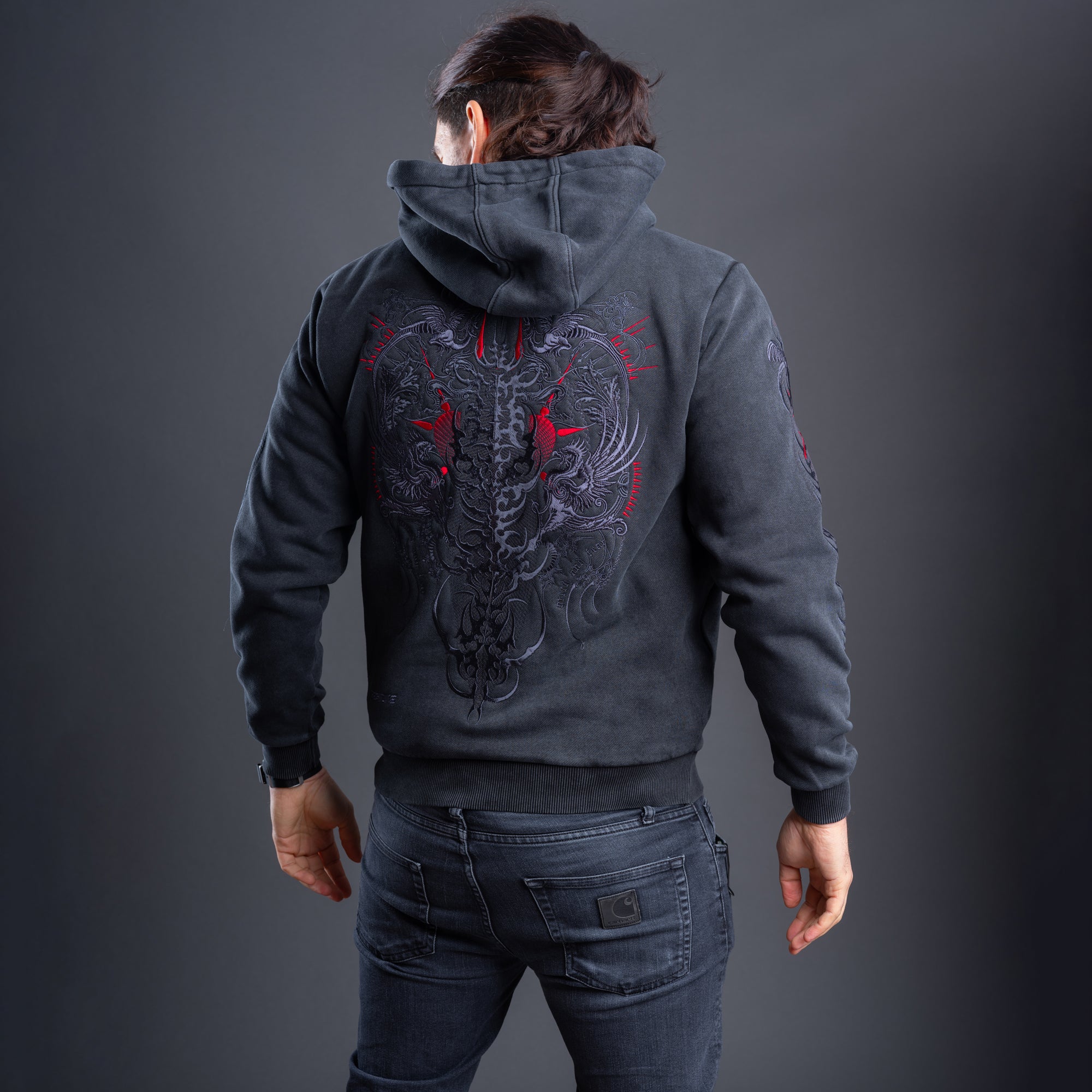 Cyber Sigilism Embroidered Unisex Stonewashed Hoodie – Graphicine®