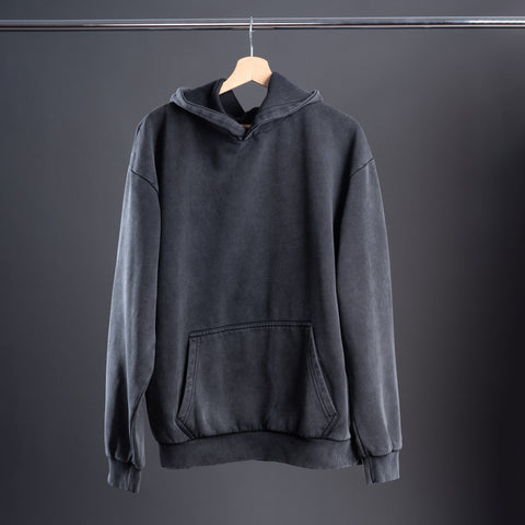 Crow Moon Embroidered  Unisex Stonewashed Hoodie