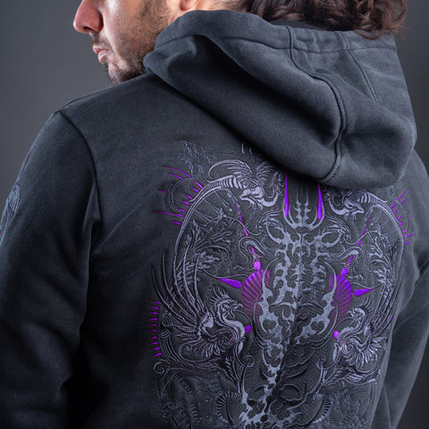 Cyber Sigilism Embroidered Unisex Stonewashed Hoodie