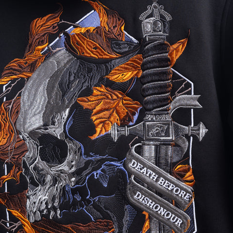 Skull Unisex Embroidered Hoodie