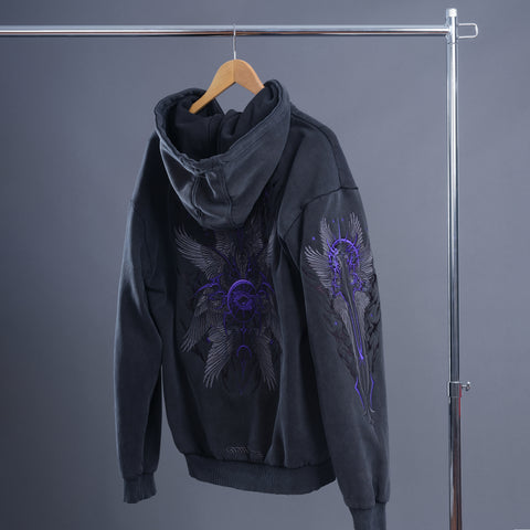 Seraphim Embroidered Unisex Stonewashed Hoodie