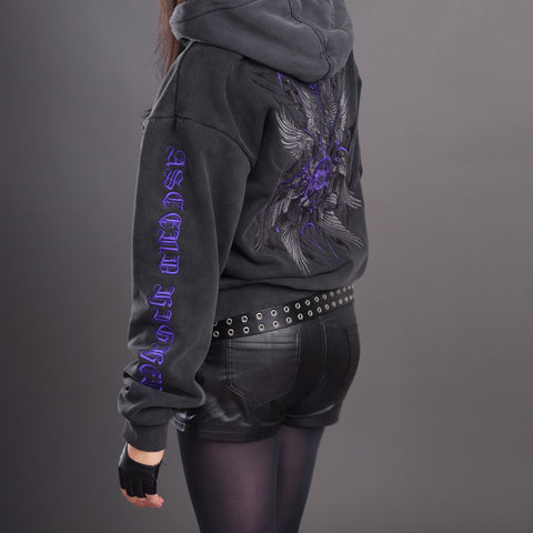 Seraphim Embroidered Unisex Stonewashed Hoodie