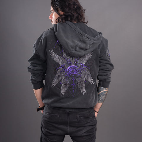Seraphim Embroidered Unisex Stonewashed Hoodie