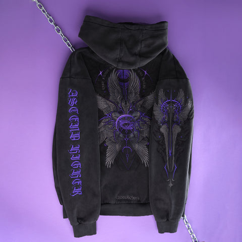 Seraphim Embroidered Unisex Stonewashed Hoodie
