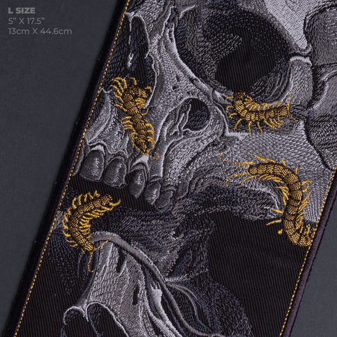 Scolopendra and Skulls Embroidered Patch