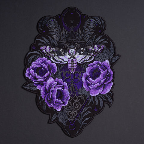 Death Head Moth Embroidered Patch