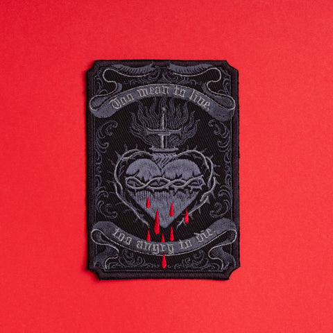 Sacred Heart Patch with Custom Quote