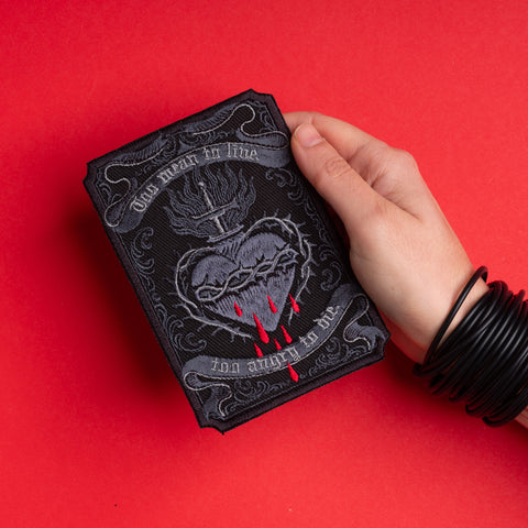 Sacred Heart Patch with Custom Quote