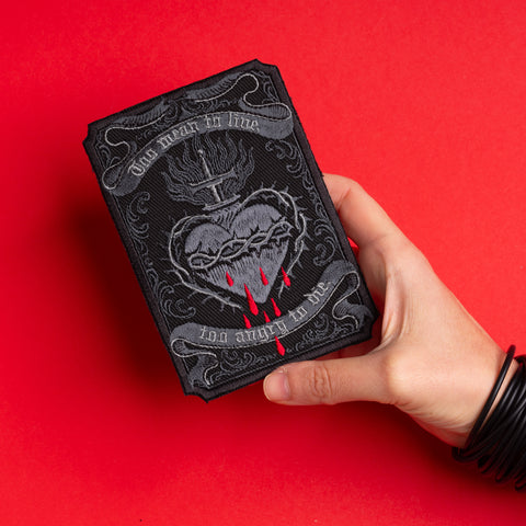 Sacred Heart Patch with Custom Quote