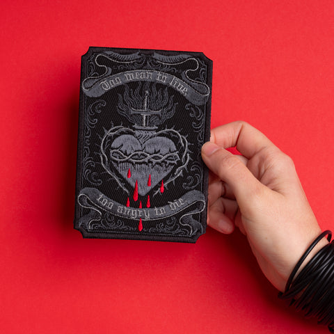 Sacred Heart Patch with Custom Quote