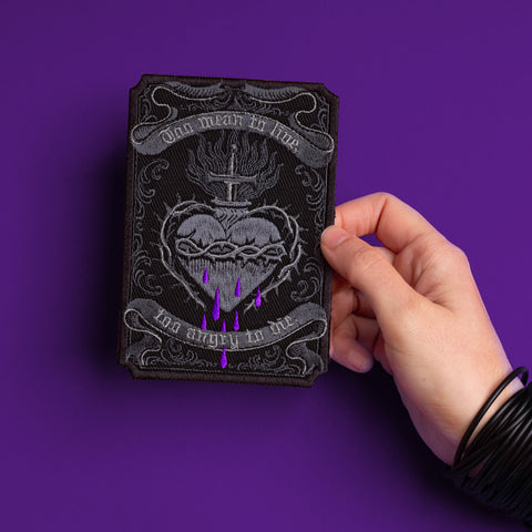 Sacred Heart Patch with Custom Quote