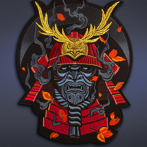 Samurai embroidered patch