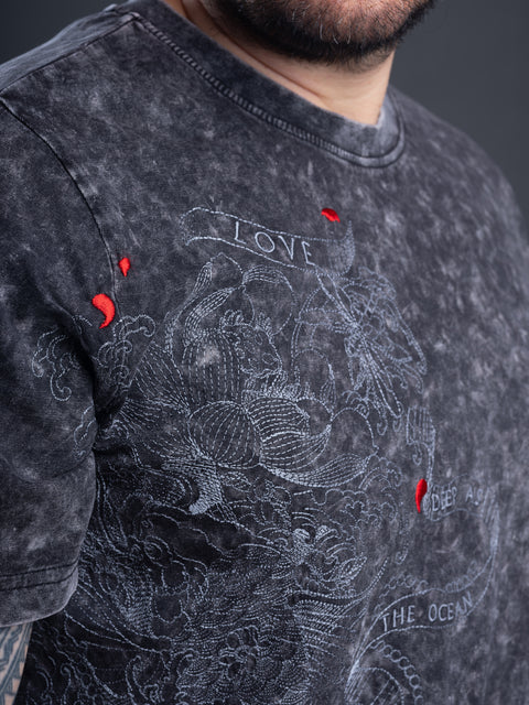 Koi Fish Embroidered Unisex T-shirt