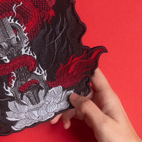 Kurikara Dragon Embroidered Patch